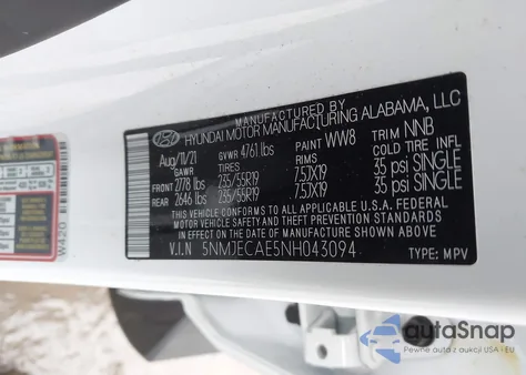 2022 Hyundai Tucson Limited from USA, damaged, VIN 5NMJECAE5NH043094
